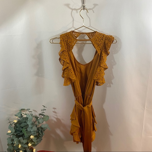 SOLD Marissa Webb Maateo Dress In Deep Gold - Picture 7 of 9